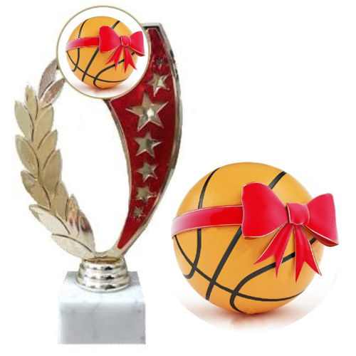 Immagine di TROFEO NATALIZIO PER BASKET Art. A7GR - h. cm. 20