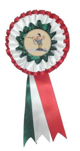 Immagine di COCCARDA MAXI TRICOLORE - Art. RO 7415-GWR