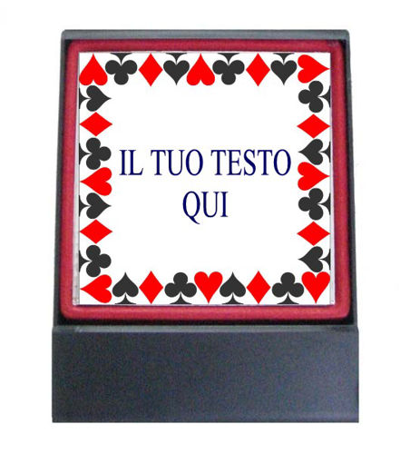 Immagine di TARGHETTA PREMIO GIOCO CARTE - Art. PL75K