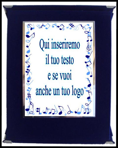 Immagine di TARGA PREMIAZIONE MUSICALE cm. 10 x 15