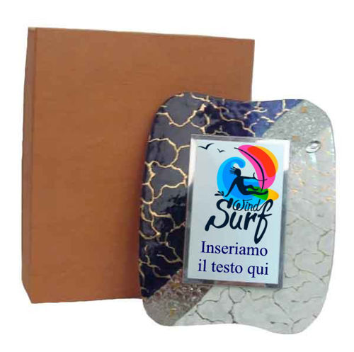 Immagine di VETRO DI MURANO CON TARGA - Art. 3721/B