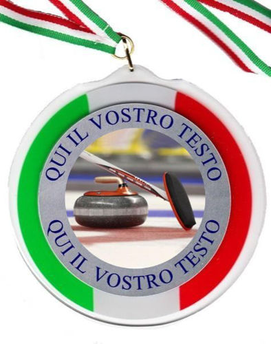 Immagine di MEDAGLIA IN PLEX CURLING Ø mm. 120