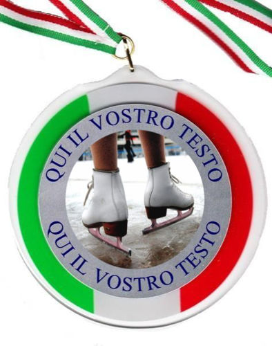 Immagine di MEDAGLIA IN PLEX PATTINAGGIO Ø mm. 120