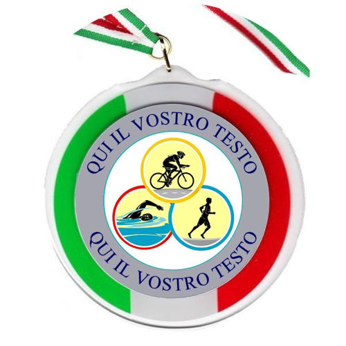 Immagine di MEDAGLIONE IN PLEX TRIATHLON - Ø cm. 12