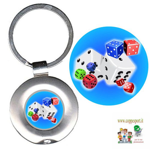 Immagine di PORTACHIAVI IN METALLO Art. CS35 - DADI