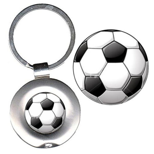 Immagine di PORTACHIAVI IN METALLO LOGO CALCIO - Art. CS35