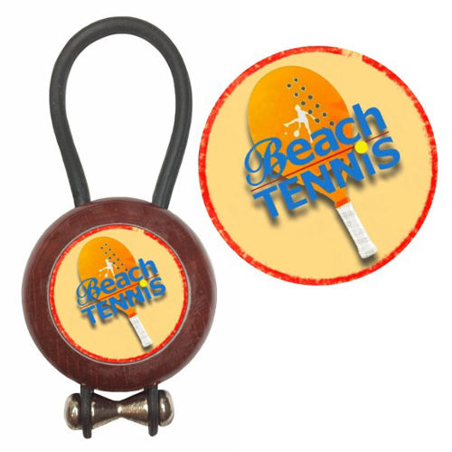 Immagine di PORTACHIAVE IN LEGNO BEACH TENNIS - Art. PO_014