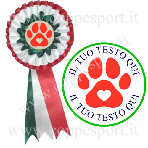 Immagine di COCCARDA ITALIA MAXI CINOFILIA - Art. 7415