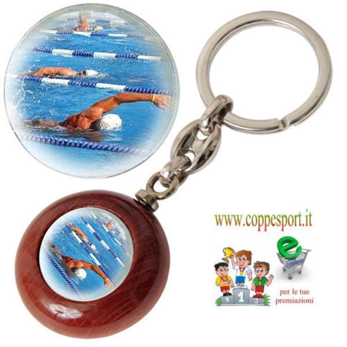 Immagine di PORTACHIAVE BIFACCIALE NUOTO - Art.  P6302
