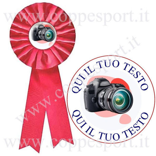 Immagine di COCCARDA ROSSO FOTOGRAFIA  - Art. 7258R