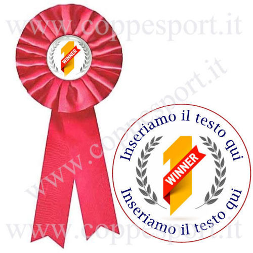 Immagine di COCCARDA ROSSO MAXI - Art. 7258R