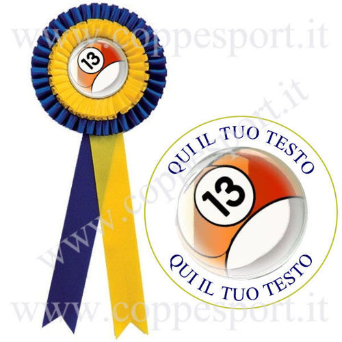 Immagine di COCCARDA MAXI GIALLO/BLU - Art. 7417BY