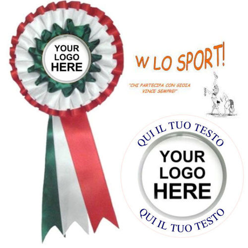 Immagine di COCCARDA TRICOLORE MAXI Art. 7415GWR