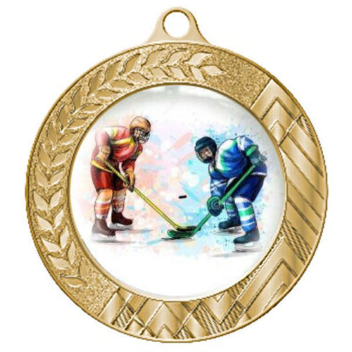 Immagine di MEDAGLIONE HOCKEY - diametro mm. 70