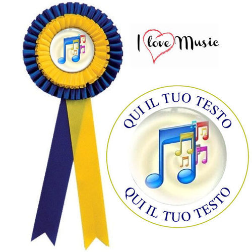 Immagine di COCCARDA MAXI GIALLO/BLU - Art. 7417BY