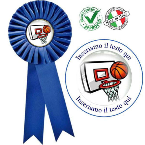 Immagine di COCCARDA BLU MAXI BASKET - Art. 7259B