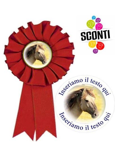 Immagine di COCCARDA ROSSO EQUITAZIONE Art. 7473R