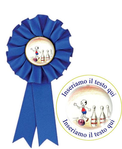 Immagine di COCCARDA BLU BOWLING - Art. 7472B