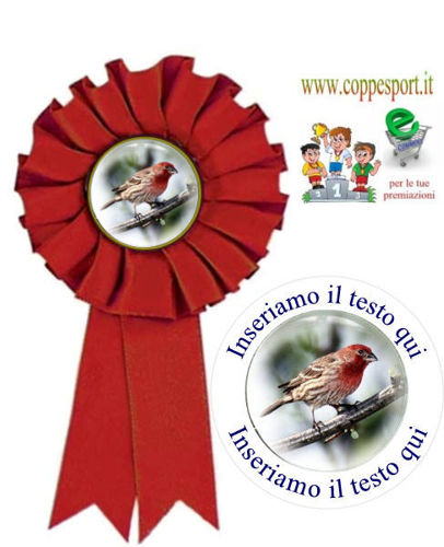 Immagine di COCCARDA ROSSO ORNITOLOGIA Art. 7473R