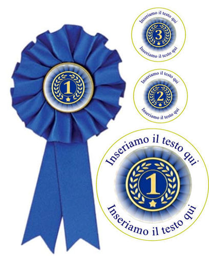 Immagine di COCCARDA BLU 1º - 2º e 3º - Art. 7472B