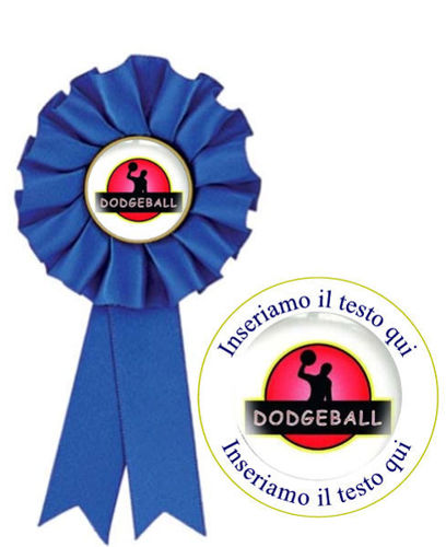 Immagine di COCCARDA BLU DODGEBALL Art. 7472B