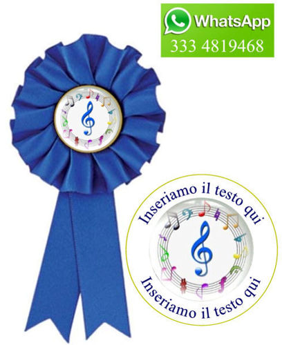 Immagine di COCCARDA BLU MUSICA - Art. 7472B