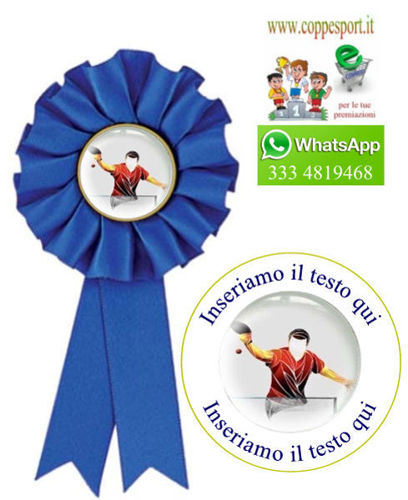 Immagine di COCCARDA BLU TENNISTAVOLO - Art. 7472B