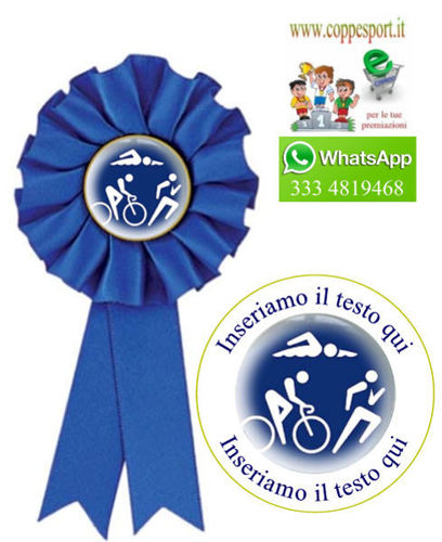 Immagine di COCCARDA BLU TRIATHLON - Art. 7472B