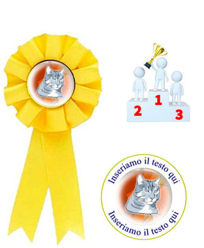 Immagine di COCCARDA GIALLO GATTI - Art. 7474Y