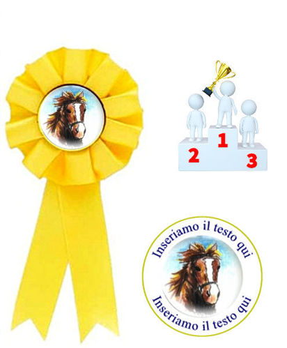 Immagine di COCCARDA GIALLO IPPICA - Art. 7474Y