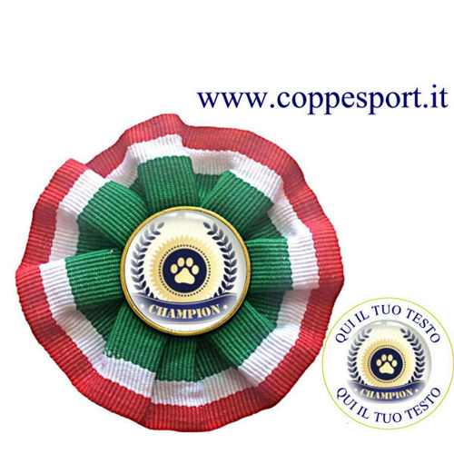 Immagine di ROSETTA TRICOLORE CINOFILIA - Art. 7424