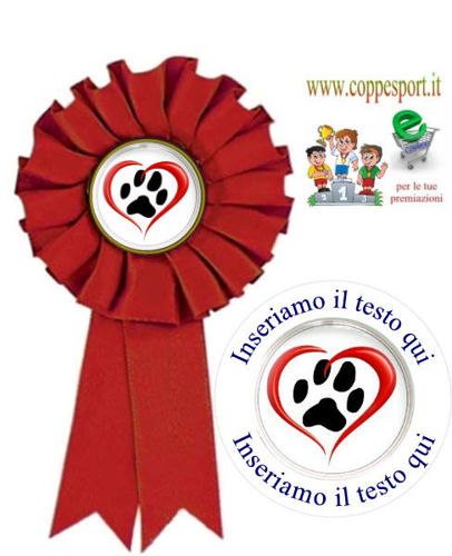 Immagine di COCCARDA ROSSO CINOFILIA - Art. 7473R