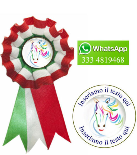 Immagine di COCCARDA ITALIA EQUITAZIONE - Art. 7404
