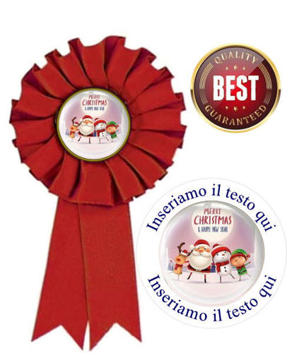Immagine di COCCARDA ROSSO NATALE - Art. 7473R