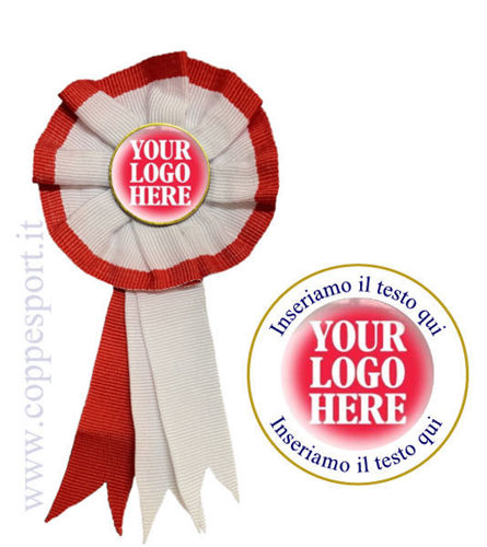 Immagine di COCCARDA ROSSO/BIANCO - Art. 7403