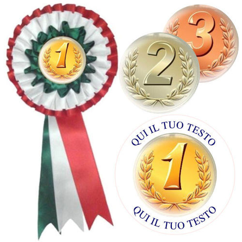 Immagine di COCCARDA TRICOLORE MAXI - Art. 7415