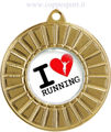 Immagine di MEDAGLIA LOVE RUNNING - Ø mm. 50