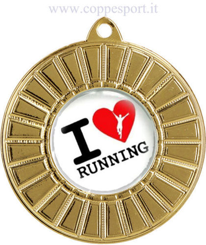 Immagine di MEDAGLIA LOVE RUNNING - Ø mm. 50