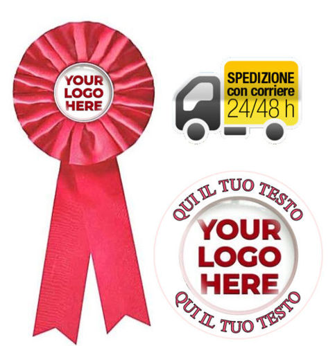 Immagine di COCCARDA ROSSO MAXI - Art. 7258R