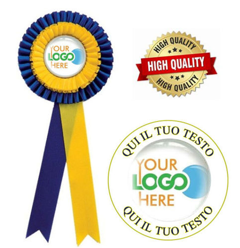 Immagine di COCCARDA BLU/GIALLO MAXI - Art. 7417BY