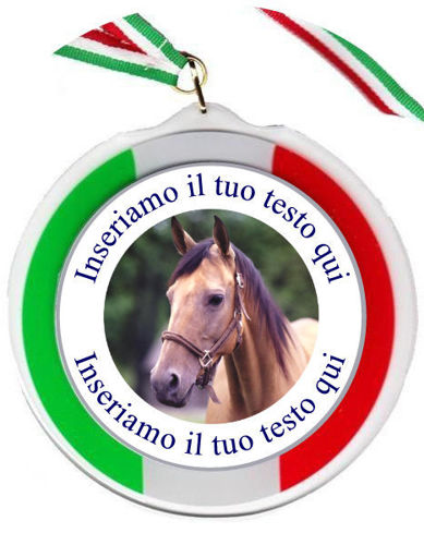 Immagine di MEDAGLIONE IN PLEX EQUITAZIONE mm. 120