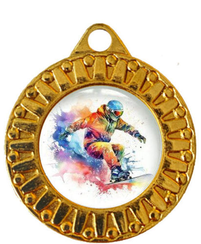 Immagine di MEDAGLIA SNOWBOARD - diametro mm. 40