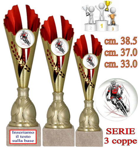 Immagine di 3 COPPE SERIE CICLISMO - Art. 7246/S3