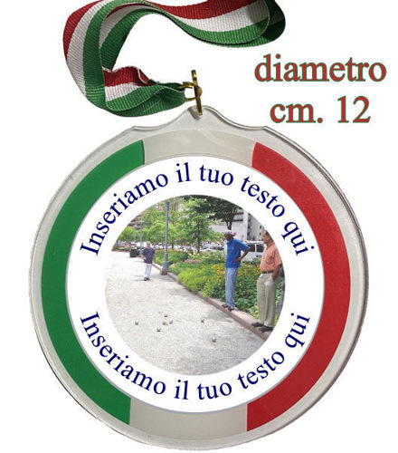 Immagine di MEDAGLIONE IN PLEX BOCCE Ø mm. 120