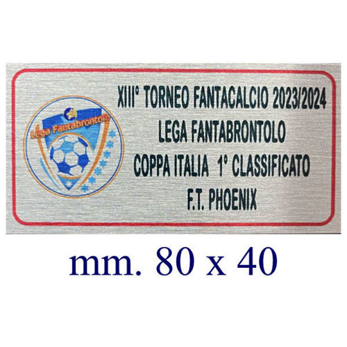 Immagine di TARGHETTA IN METALLO  cm. 8 x 4