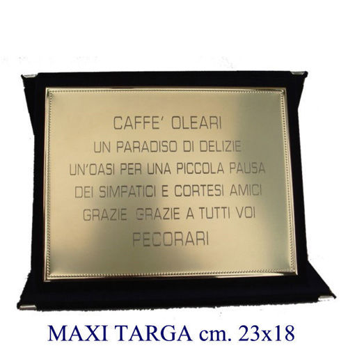 Immagine di TARGA IN METALLO - Art. T544GT/1