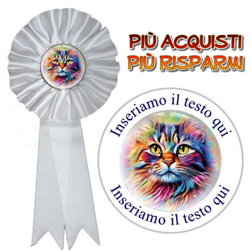 Immagine di COCCARDA BIANCO MAXI - Art. 7464W