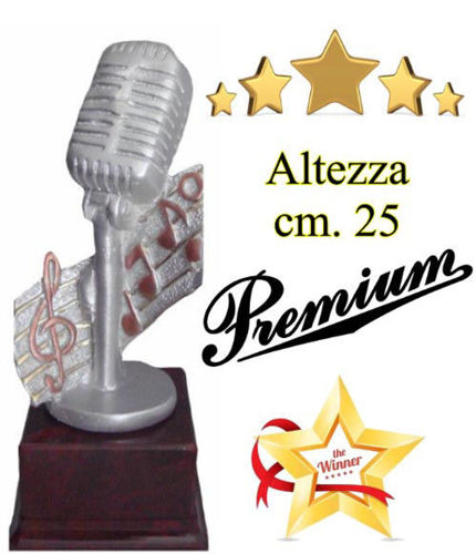 Immagine di TROFEO MICROFONO / MUSICA - Art. RM017