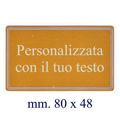 Immagine di TARGHETTA ALLUMINIO mm. 80 x 48