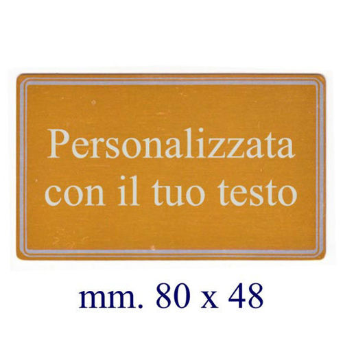 Immagine di TARGHETTA ALLUMINIO mm. 80 x 48